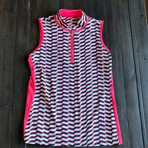 Women’s Tail Golf Shirt Sleeveless Mock neck quarter zip breathable top sz small